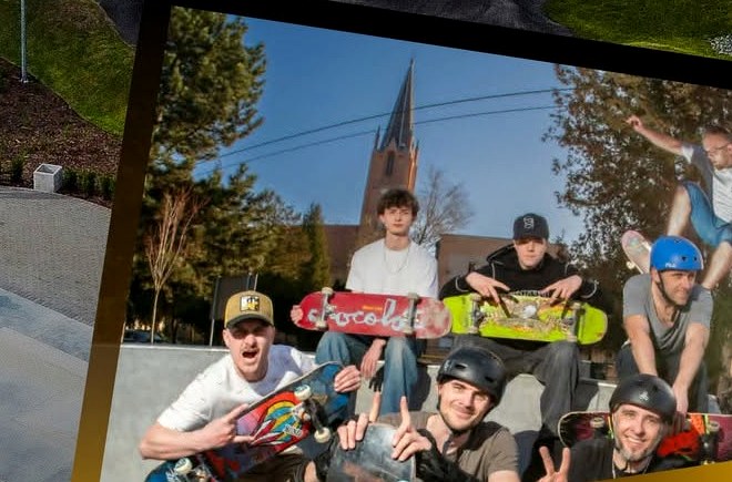 Ekipa OSSE podczas wydarzenia przy skateparku